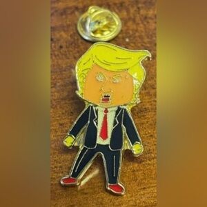 Happy Trump Enamel Pin with USA Flag Pin, 3 sets available